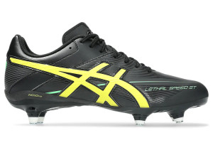 Asics Unisex Lethal Speed ST v3 Soft Ground Boots Black/Lemon Grass