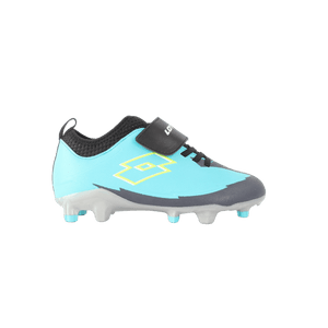 Lotto Youth Monza Velcro Firm Ground Boots Turquoise/Charcoal