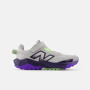 New Balance Junior Nitrel v6 Trail Running Shoes Grey Matter/Electric Indigo/Boysenberry