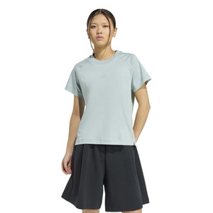 Adidas Womens Soft Lux Small Logo Tee Wonder Sage