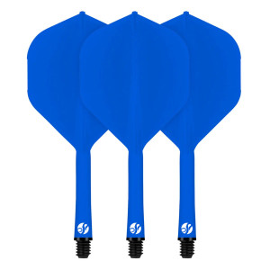 Shot Darts Flight Deck One Piece Dart Flight and Shaft System M Blue