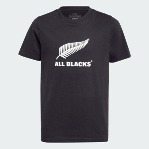 Adidas Youth All Blacks Logo Cotton Tee Black/White
