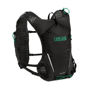 Camelbak Unisex Trail Run Hydration Vest + Two 500ml Quick Stow™ Flasks Black/Teal