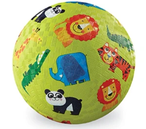 Crocodile Creek Playground Ball 5" Jungle Animals