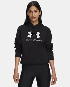 Under Armour® Womens Rival Fleece Shimmer Hoodie Ultimate Black/Beige