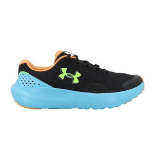 Under Armour® Youth Surge 4 Running Shoes Shoes Black/Blue Blur/Hyper Green