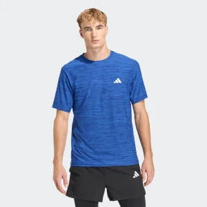 Adidas Mens Workout Essentials Flex Tee Dark Blue Melange