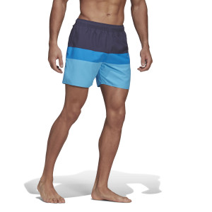 Adidas Mens Classic Block Swim Shorts Shadow Navy/Blue Rush