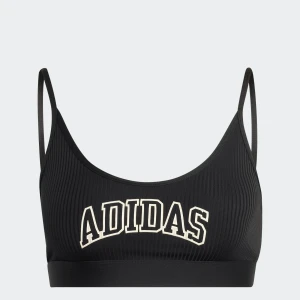 Adidas Girls Collegiate Typography Everyday Sports Bra Black/Off White