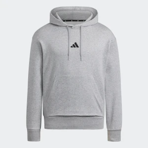 Adidas Mens Feelcozy Hoodie Medium Grey Heather/Black