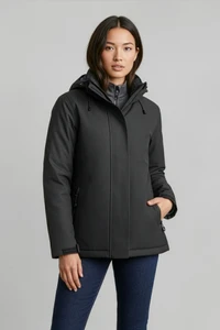 BizTech Womens Eclipse Soft Shell Waterproof Jacket Black