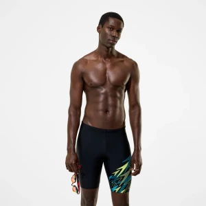 Speedo Mens Medley Logo Jammer Swim Shorts Anthracite/Hyperteal