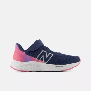 New Balance Junior Arishi v4 Running Shoes Vintage Indigo/Signal Pink/Lilac Glo