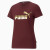 Puma Womens Essentials+ Metallic Logo Tee Aubergine/Gold Puma Womens Essentials+ Metallic Logo Tee Aubergine/Gold