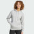 Adidas Womens Small Logo Fleece Hoodie Medium Grey Heather