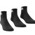 Adidas Unisex Cushioned Sportswear Ankle Socks 3 Pack Black Adidas Unisex Cushioned Sportswear Ankle Socks 3 Pack Black