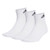 Adidas Unisex Cushioned Sportswear Ankle Socks 3 Pack White Adidas Unisex Cushioned Sportswear Ankle Socks 3 Pack White