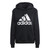 Adidas Womens Big Logo Fleece Hoodie Black/White