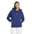 Adidas Womens Small Logo Feel Cozy Hoodie Dark Blue/White Adidas Womens Small Logo Feel Cozy Hoodie Dark Blue/White