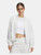 Under Armour® Womens Rival Fleece Bomber Jacket Distant Grey Light Heather/White Under Armour® Womens Rival Fleece Bomber Jacket Distant Grey Light Heather/White