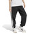 Adidas Womens 3-Stripes Fleece Loose Fit Cuffed Joggers Black/White