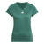 Adidas Womens Train Essentials Minimal V-Neck Tee Collegiate Green/White