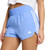 Adidas Womens Pacer Woven High-Rise Shorts 5" Blue Fusion/White