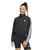 Adidas Girls 3 Stripe Woven Full Zip Jacket Black/White