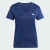 Adidas Womens Esssetnials V-Neck Tee Dark Blue