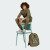 Adidas Youth Camo Fleece Hoodie Olive Strata/Black