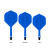 Shot Darts Flight Deck One Piece Dart Flight and Shaft System M Blue
