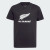 Adidas Youth All Blacks Logo Cotton Tee Black/White