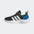 Adidas Junior LightoRama Runner Running Shoes Black/Cloud White/Lucid Ray Blue
