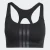 Adidas Womens Optime 3-Stripe Medium Support Sports Bra Black/Black