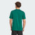 Adidas Mens 3-Stripe Single Jersey Tee Collegiate Green/Black