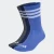 Adidas Unisex 3-Stripes Cushioned Crew Socks 3 Pairs Dual Indigo/Dark Grey Heather/Dark Blue/White