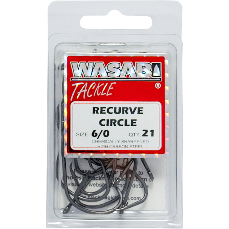 Wasabi Recurve Circle Hooks Economy Pack 6/0 - Cambridge Sportsworld