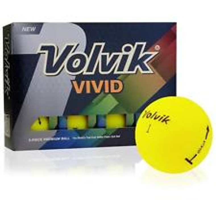 Volvik Vivid Golf Balls 3 Pk Yellow