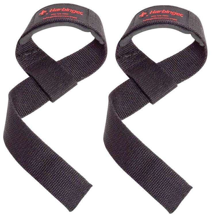 Harbinger Padded Cotton Lifting Straps Black