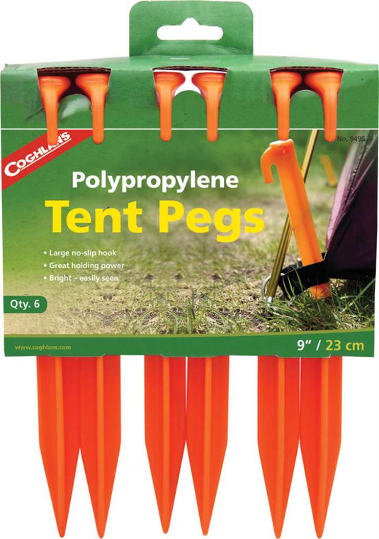 Coghlans 9" Polyprop Tent Pegs 6 Pack