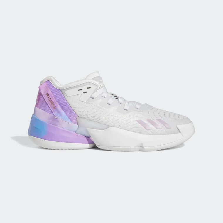 Adidas Unisex D.O.N Issue #4 Basketball Shoes Dash Grey/Bliss Lilac/Grey Two