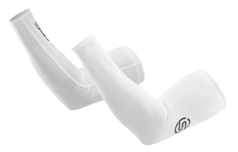 Skins Unisex Series 1 Compression Arm Sleeves White