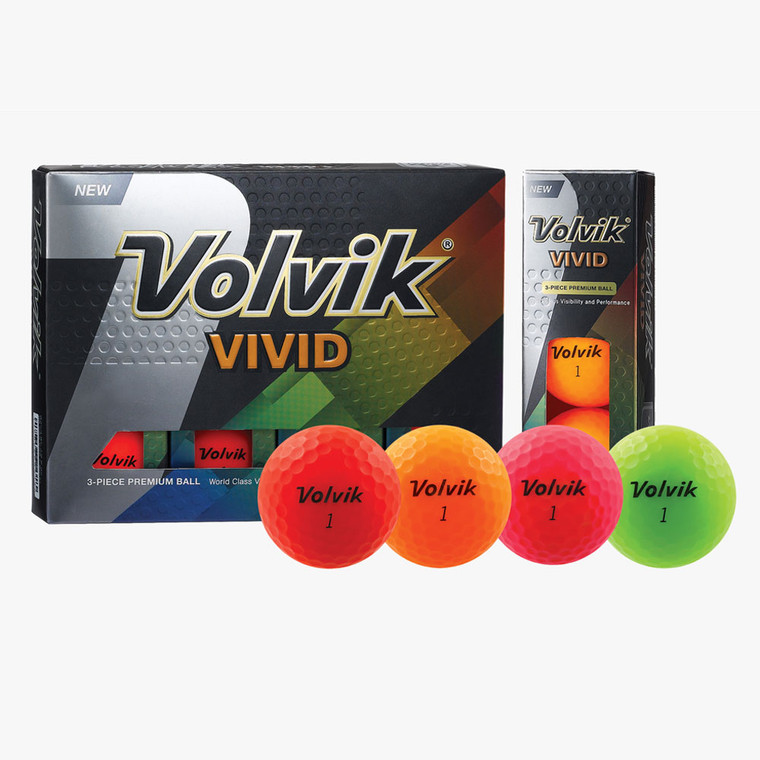 Volvik Vivid Golf Balls 3 Pack Orange