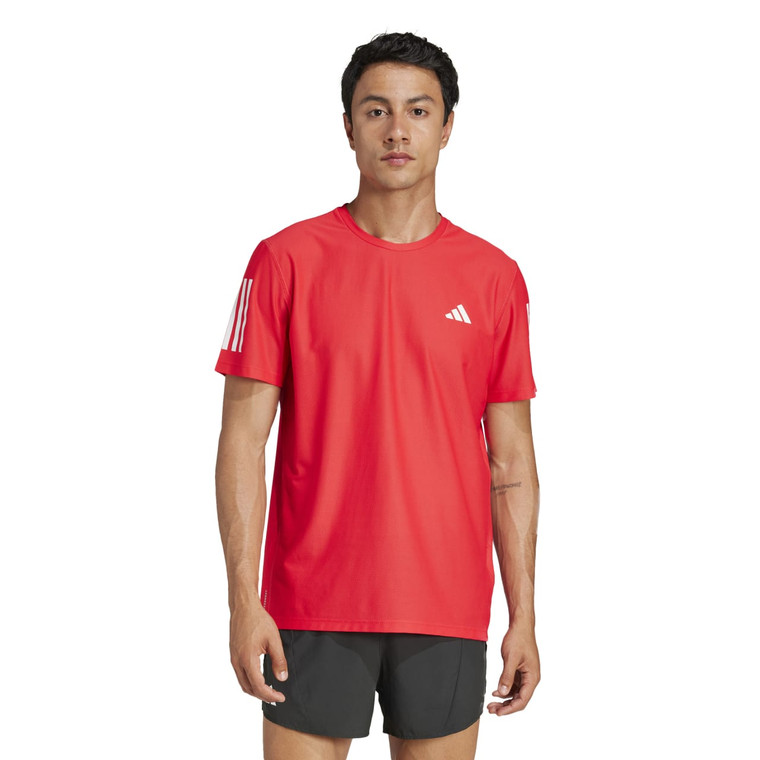 Adidas Mens Own the Run Tee Pure Ruby