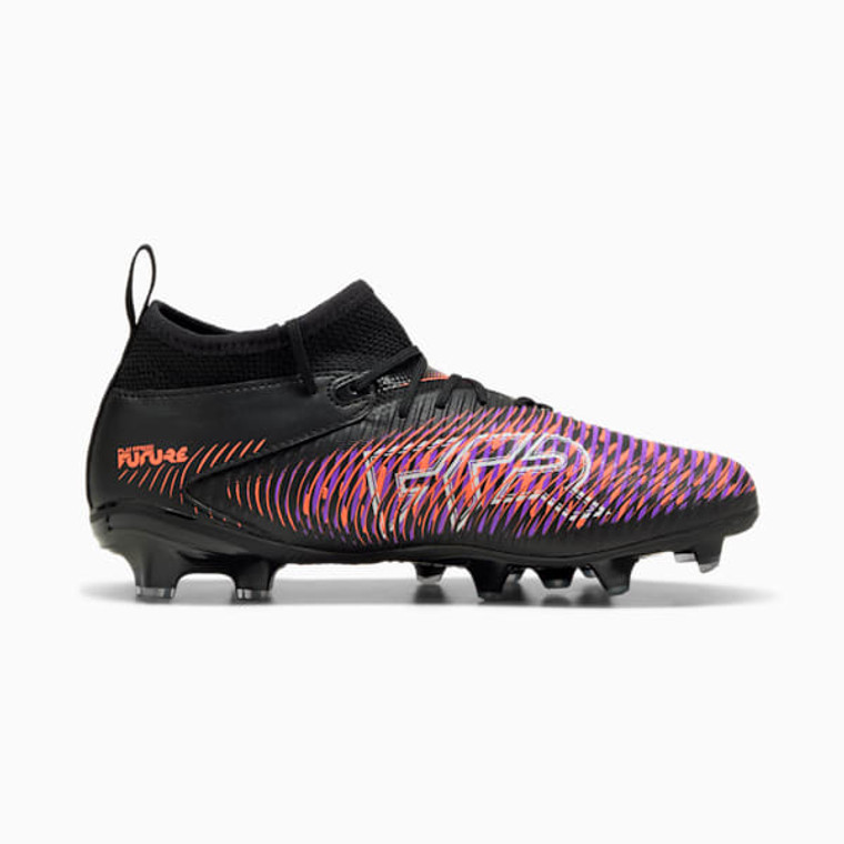 Puma Youth Future 8 Match Firm Ground Boots Black/White/Glowing Red