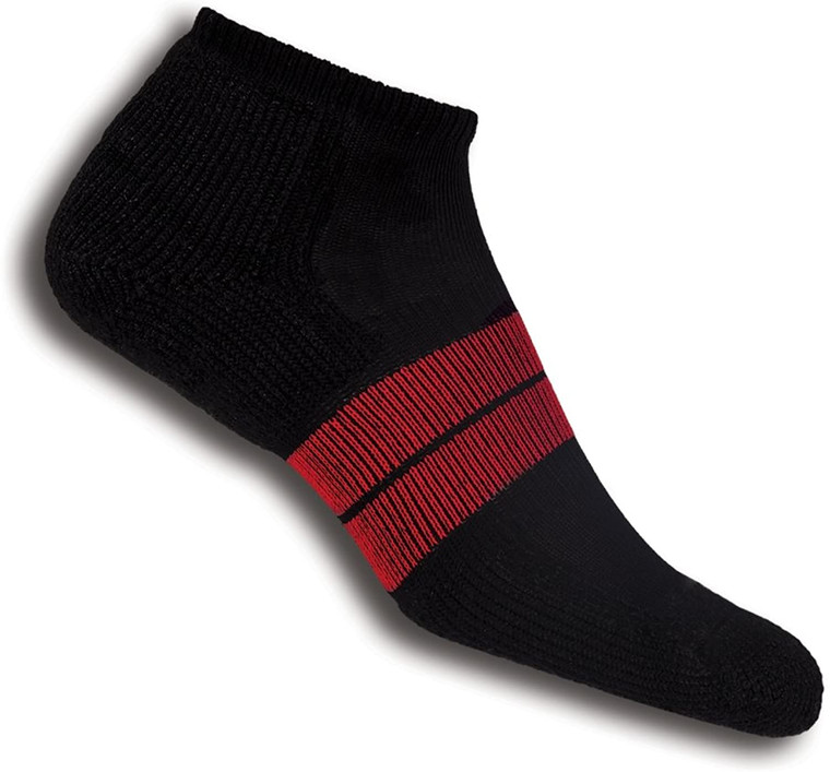 Thorlo Mens 84N Runner Mirco Mini Socks Black/Red