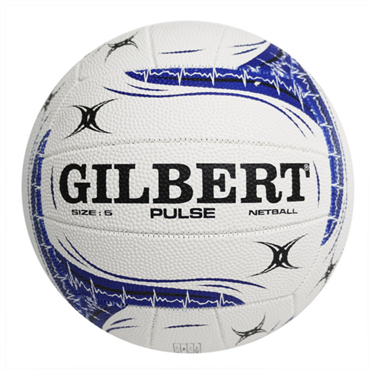 Gilbert Pulse Training Netball White/Blue Size 5