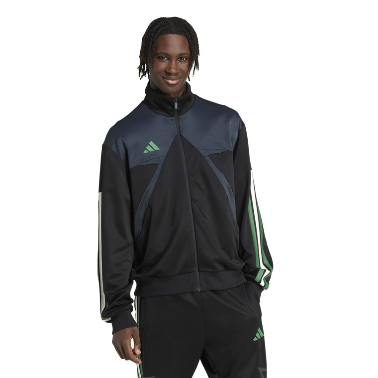 Adidas Mens House of Tiro Nations Pack Track Top Black/Dark Grey/Collegiate Green