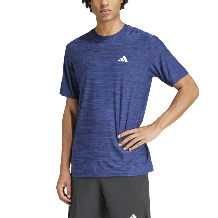 Adidas Mens Train Essentials Stretch Training Tee Dark Blue/Black/White