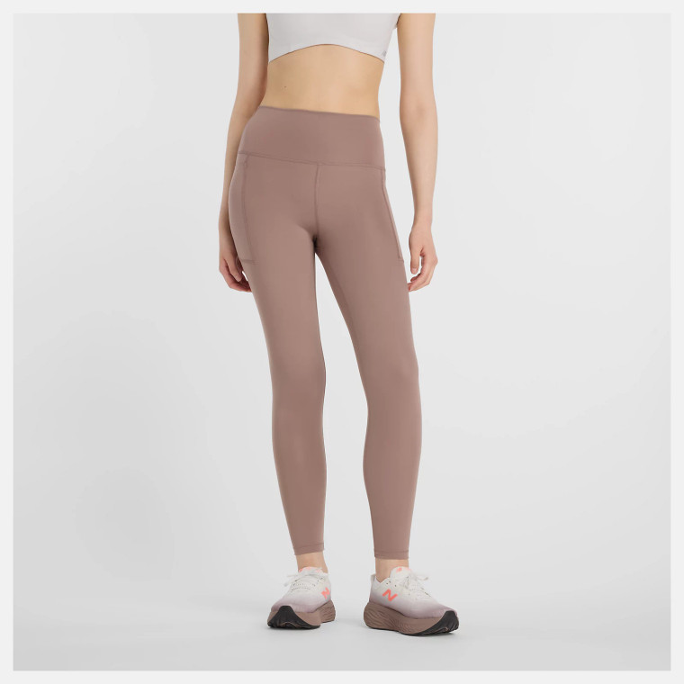 New Balance Womens Harmony Pocket High Rise Legging 25" Earth Shadow